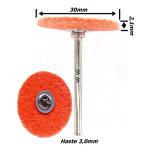 Disco Scotch Brite Para Micro Retifica (Cor Laranja) 30mm X 2,1mm X 3,0mm Haste. (Ftr2111)