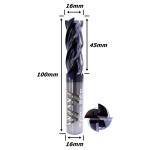 Fresa Helicoidal Ø16mm (Hrc45) (4c) X 45mm X 100mm X 16mm. (Ftr2329)