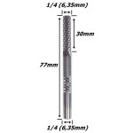 Fresa Multcortes 6,35mm (1/4) X 30mm Corte X 77mm Total X 6,35mm (1/4). (Ftr1020)