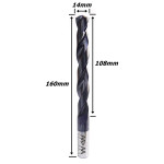 Broca Metal Duro (Hrc45) Ø14mm X 108mm X160mm. (Ftr3011)