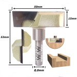 Fresa Plaina Ø50mm X 15mm Corte X 53mm Total X 8,0mm Haste. (Ftr0730) 