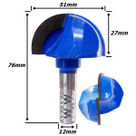 Fresa Meia Cana Ø51mm (27mm Raio) X 12mm Haste. (Ftr2987)