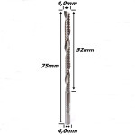 Fresa Acri Cut 4,0mm (1c) X 52mm X 75mm X 4,0mm Haste. (Ftr0238)