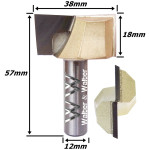 Fresa Plaina Ø38mm X 18mm Corte X 57mm Total X 12mm Haste. (Ftr3260)