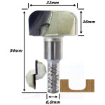 Fresa Bandeja / Cumbuca Com Ø32mm X 6,0mm Haster. (Ftr2797)