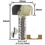 Fresa Bandeja / Cumbuca Ø32mm X 12,7mm (1/2) Haste. (Ftr143)