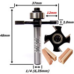 Fresa Debrum Reta (4c) Ø37mm X 3,0mm X 6,35mm (1/4) Haste. (Ftr3335)