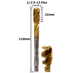 Macho Máquina Helicoidal  (Hss) Ø1/2  X 13 Fios (Ftr0678)