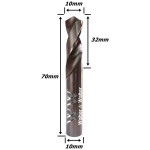 Broca Metal Duro Ø10mm X 32mm X 70mm (Din6539). (Ftr1971)