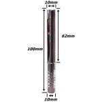Fresa Reta Paralela Ø10mm (2c) X 62mm Corte X 100mm Total X 10mm Haste. (Ftr2140)