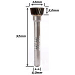 Lima Rotativa Cônica Inversa Ø12mm X 5,0mm Corte X 6,0mm Haste. (Ftr1063)
