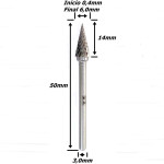 Lima Rotativa Cônica 0,4mm X 6,0mm X 3,0mmHaste. (Ftr3395) 