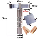 Fresa Debrum Reta Ø45mm X 10mm X 12mm Haste. (Ftr3413)
