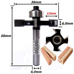 Fresa Debrum Reta (4c) Ø36mm X 6,0mm X 6,0mm Haste. (Ftr1326)