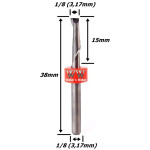Fresa Acri Cut 3,17mm (1/8) (1c) X 15mm X 38mm X 1/8 Haste. (Ftr55) 