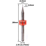 Fresa Helicoidal 0,4mm (2c) X 2,0mm X 40mm X 1/8. (Ftr24)