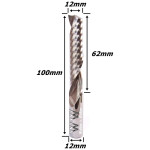 Fresa Acri Cut Ø12mm (1c) X 62mm X 100mm X 12mm Haste. (Ftr2572)