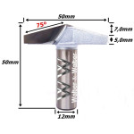 Fresa V Bit Ø50mm (150°) X 7,0mm Corte X 50mm Total X 12mm Haste. (Ftr2986)