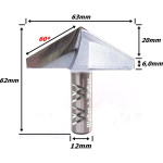Fresa V Bit Ø63mm (120°) X 20mm Corte X 50mm Total X 12mm Haste. (Ftr0731)