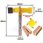 Fresa Plaina Ø40mm X (4C) X 9,5mm (3/8 Corte X 48mm Total X 6,0mm Haste. (Ftr3473) 