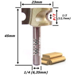 Fresa Arredondar Bastão Ø23mm X 6,35mm (1/4) X 6,35mm (1/4) Haste. (Ftr2192)