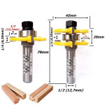 Fresa D/ Encaixe Macho e Fêmea Ø45mm 6,35mm (1/4) X 12,7mm (1/2) Haste. (Ftr3568)