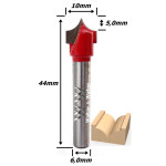 Fresa Pombo Ø10mm (5,0mm Raio) X 45mm Total X 6,0mm Haste. (Ftr102)