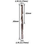 Fresa Acri Cut 3,17mm (1/8) (1c) X 32mm X 55mm X 1/8 Haste. (Ftr1252)