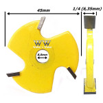 Fresa Debrum Reta (3c) Ø45mm X 6,35mm (1/4). (Ftr2877)