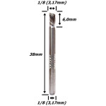 Fresa Down Cut 3,17mm (1/8) (1c) X 6,0mm X 38mm X 1/8 Haste. (Ftr1126)