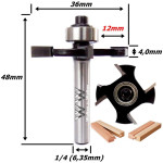 Fresa Debrum Reta (4c) Ø36mm X 4,0mm X 6,35mm (1/4) Haste. (Ftr0076)
