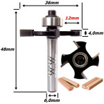 Fresa Debrum Reta (4c) Ø36mm X 4,0mm X 6,0mm Haste. (Ftr3507)