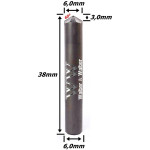 Fresa Diamantada Piramidal (120°) 6,0mm Haste. (Ftr0298)