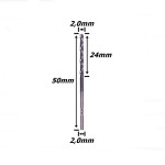 Broca Metal Duro (Hrc45) 2,0mm X 24mm X 50mm. (Ftr0680)