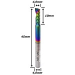 Fresa 4,0mm (Dlc) (1c) X 10mm X 45mm X 4,0mm. (Ftr3557)
