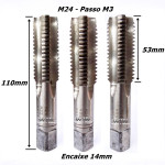 Kit 3 Macho Manual Hss (ALM) Ø24mm X 3,0mm. (Ftr3563)