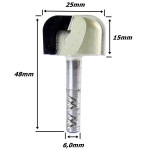 Fresa Bandeja / Cumbuca Com Ø25mm X 6,0mm Haste. (Ftr3574)