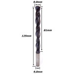 Broca Metal Duro (Hrc45) 9,0mm X 81mm X 125mm. (Ftr3577)