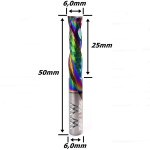 Fresa Up Down Cut (Dlc) 6,0mm X (2c) X 25mm X 50mm X 6,0mm. (Ftr3604)