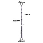Broca Metal Duro 5,0mm X 56mm X 100mm. (Ftr2031)
