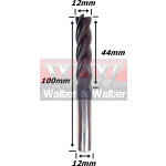 Fresa Helicoidal Ø12mm (Hrc45) (4c) X 44mm X 100mm X 12mm. (Ftr2977)