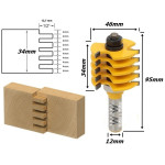 Fresa De Encaixe (5 Cartes) Ø46mm X 12mm Haste. (Ftr2979)