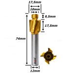 Fresa De Topo Pra Rebaixo Ø10mm X 17,5mm X Haste 12mm. (Ftr3670)
