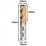 Fresa Desbaste (Hrc55) (4c)10mm X 25mm Corte X 75mm Total X 10mm Haste. (Ftr2094)