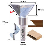 Fresa Puxador De Gaveta Ø34mm X 8,0mm Haste. (Ftr2945)