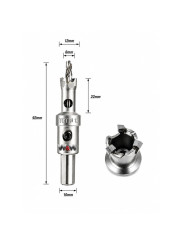 Serra Copo Tct C/ Widia Metal Duro Carboneto de Tungstênio Ø12mm. (Ftr3619)