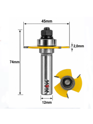Fresa Debrum Reta (3c) Ø45mm X 2,0mm X 12mm Haste. (Ftr203)