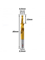 Broca Escalonada 9,5mm X 85mm Total X 8,5mm Haste. (Ftr3674)