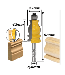 Fresas De Modelagem Ø25mm X 8,0mm Haste. (Ftr90)