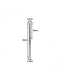 Broca Metal Duro (Hrc45) 1,5mm X 10mm X 40mm. (Ftr3560)